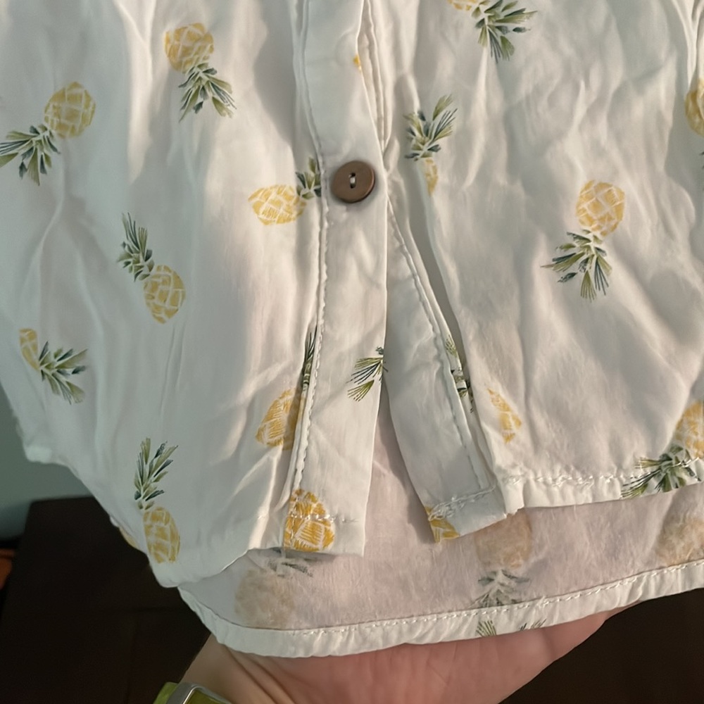 Bright White Pineapple Hawaiian Shirt - Picture 7 of 9